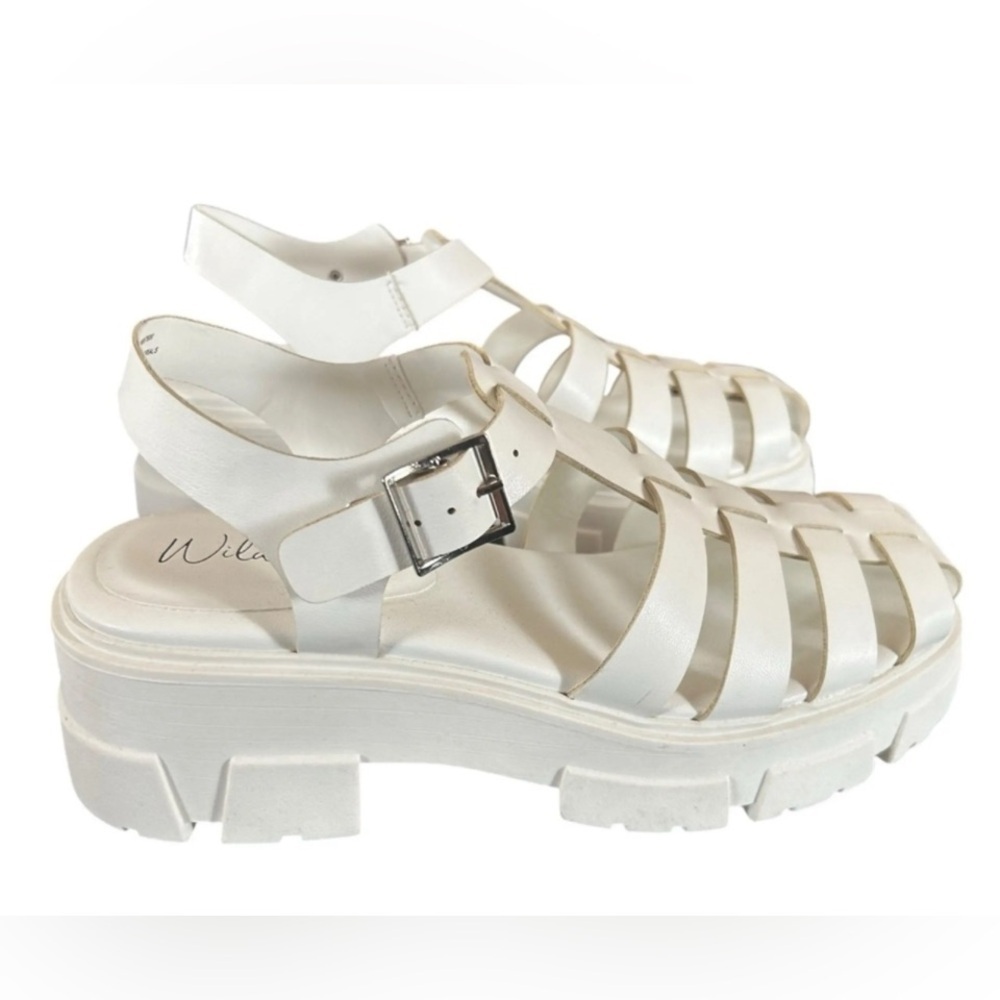 Wild Pair White Strappy Sandals​​​​